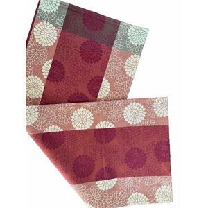 Pier 1 autumn fall cotton‎ table runner rust orange copper yellow pattern